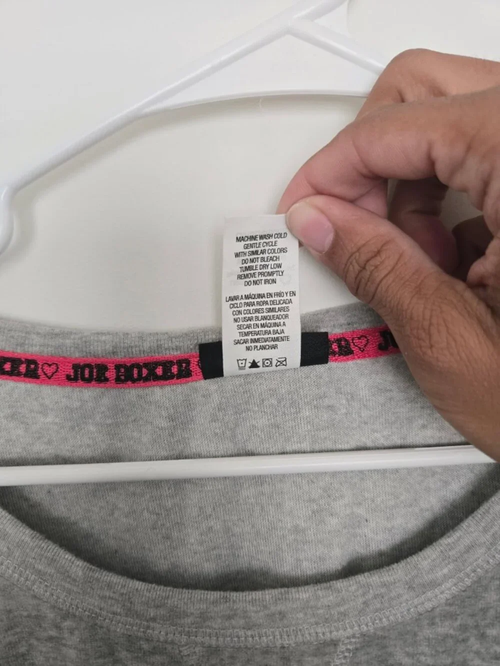 Joe Boxer Gray Long Sleeve Pullover Sweatshirt with Kangaroo Pocket - Picture 4 of 4